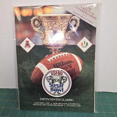 Vintage Sugar Bowl 1993 Alabama Crimson vs Miami Hurricanes Program JEN 8061 $16.99