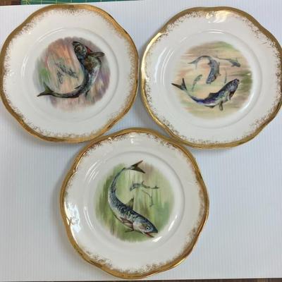 Mignon Z.S. & Co. Bavaria Porcelain 3 Plates with Scalloped Gold Rims AAA2628 $70.00 
