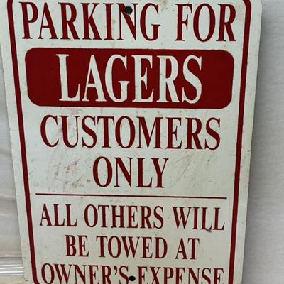 Lg5277 parking for lagers customers only tavern pub bar sign 30.00
