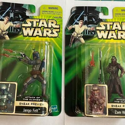 Star Wars Sneak Preview Zam Wesell & Jango Fett Action Figures AAA2513 $29.99