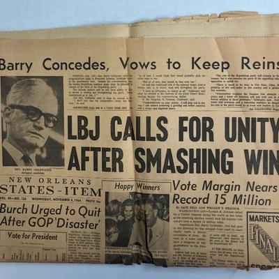 November 4 1964 new orleans states item newspaper aaa2554 74.99
