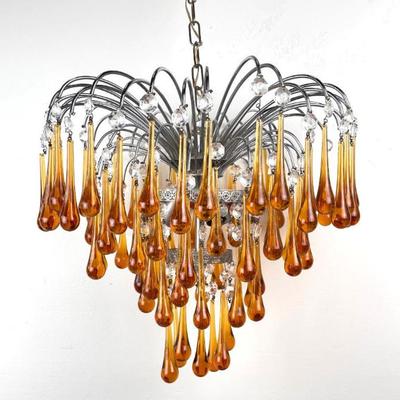 Sale Photo Thumbnail #4: Lot #4 Vintage Murano Glass Chandelier