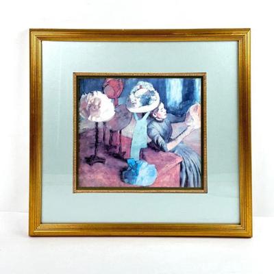 Lot #29 Vintage Framed Print - "The Millinery Shop" - Art by Edgar Degas