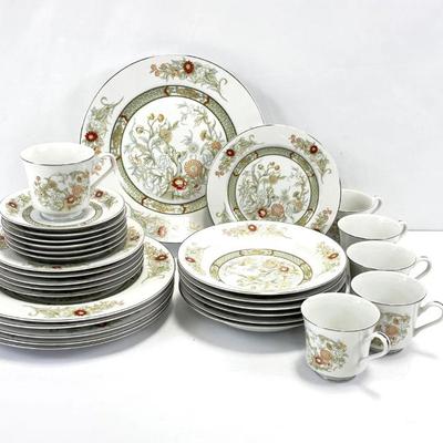 Lot #9 Vintage Mikasa Kabuki China Dinnerware Set 5pc Place Settings - Service for 6 - 30 pcs