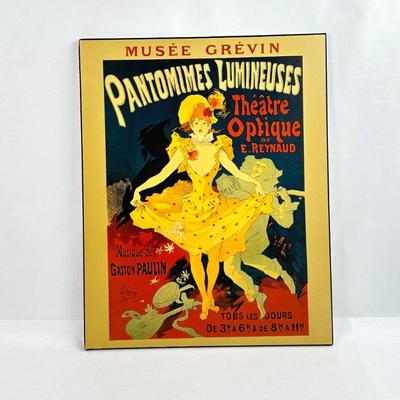 Lot #56 Vintage French Poster Art - Muse Grevin "Pantomimes Lumineuses" Poster by Jules Cheret - Wood Print Reproduction
