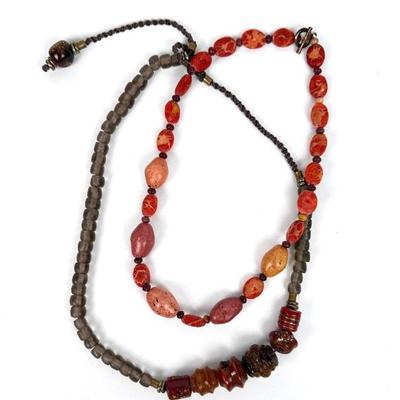 Lot #74 Vintage Chunky Beaded Necklaces - Set 2