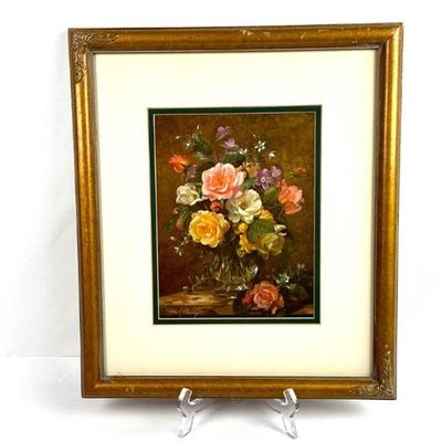Lot #25 Vintage Framed Floral Print, Art by Albert Williams