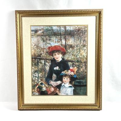 Lot #83 Vintage Framed Art Print - "Two Sisters on the Terrace" by Renoir