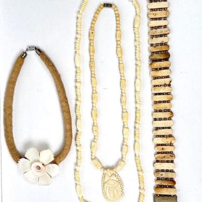 Lot #47 Vintage Beaded and Cord Necklace Assortment