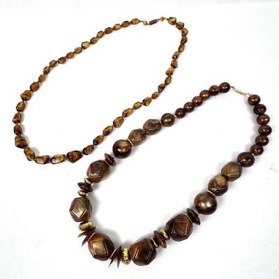 Lot #46 2 Vintage Beaded Necklaces