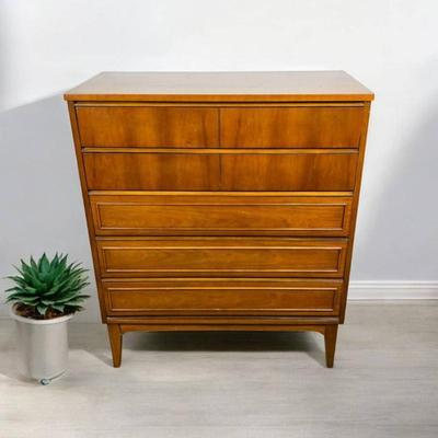 Lot #96 Mid Century Modern Harmony House Cherry 5 Drawer Chest