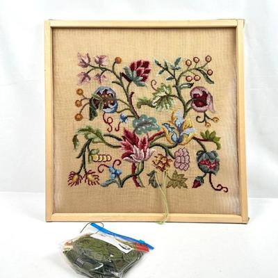 Lot #59 Needlepoint Art Piece (Incomplete)