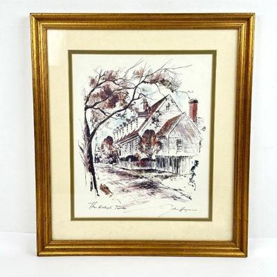 Lot #30 Framed Watercolor Print "The Raleigh Tavern" - Art by John Haymson