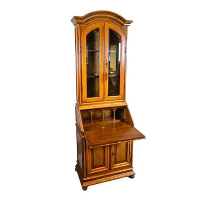 Lot #17 Vintage Secretarial Desk & Hutch