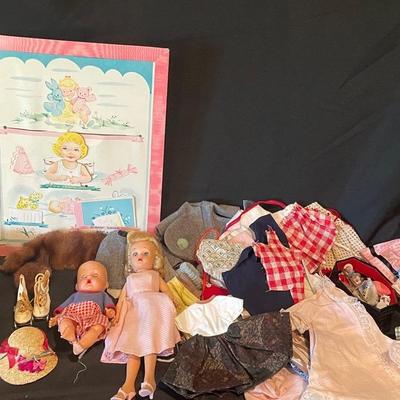 Mystery Lot Of Vintage Dolls & Doll Clothes 