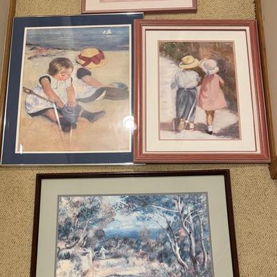 Mystery Lot: Large Framed Art Prints (4)