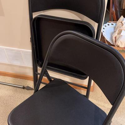 Black Folding Chairs - 2pcs