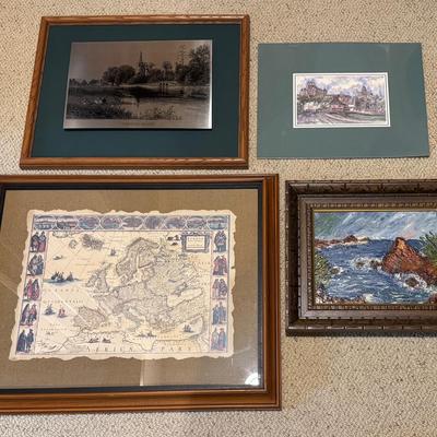 Mystery Lot: Framed Historical Art Prints (4)