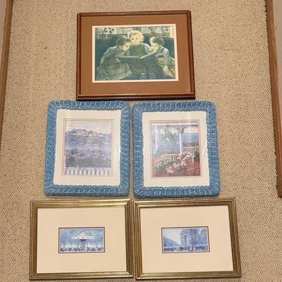 Mystery Lot: Small Framed Art Prints (5)
