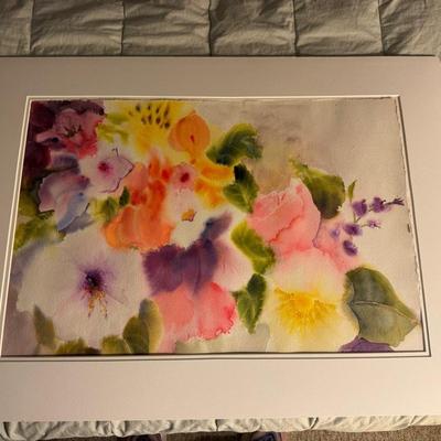 Beautiful Floral Watercolor By Local Artist