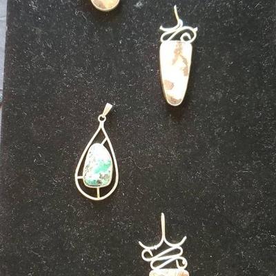 (4) Sterling Silver Pendants