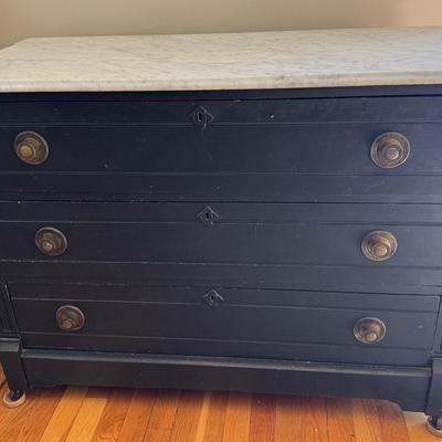 Antique Wooden Chest Of Drawers On Casters