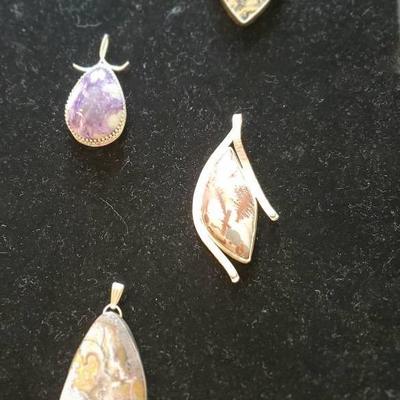 (4) Sterling Silver Pendants