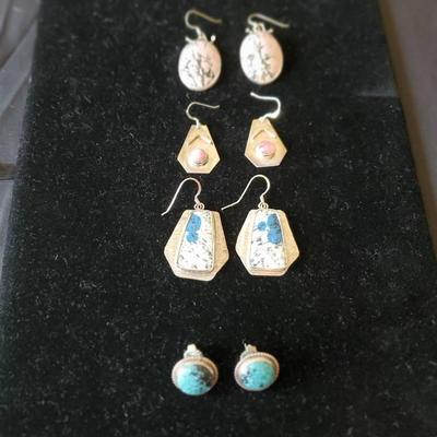 (4) Pair Sterling Silver Earrings