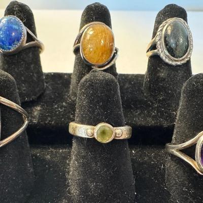 Assortment Of (6) Stone Rings