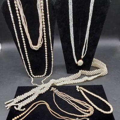 Stunning Pearl Necklace Lot- Some Vintage 