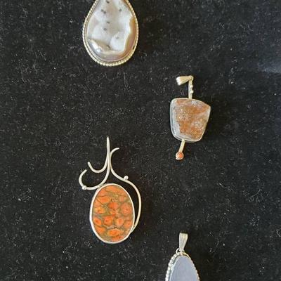 (4) Sterling Silver Pendants 