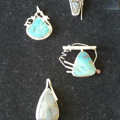 (4) Sterling Silver Pendants 