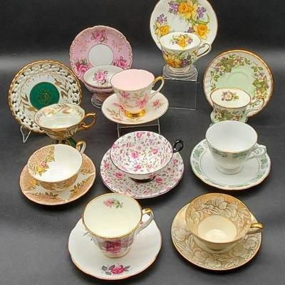 (10) Stunning Teacups And Saucers
