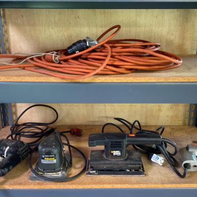 Router, Vintage Powerhouse Drill, Sander & Extension Cord