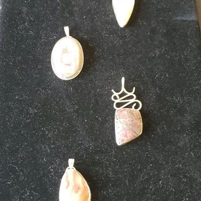 (5) Sterling Silver Pendants