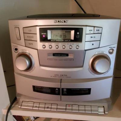 Sony CD Radio Cassette Recorder CFD ZW755