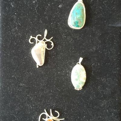 (5) Sterling Silver Pendants 