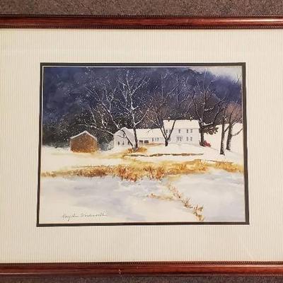 Local Artist- Mary Ann Wordsworth Original Signed Watercolor 
