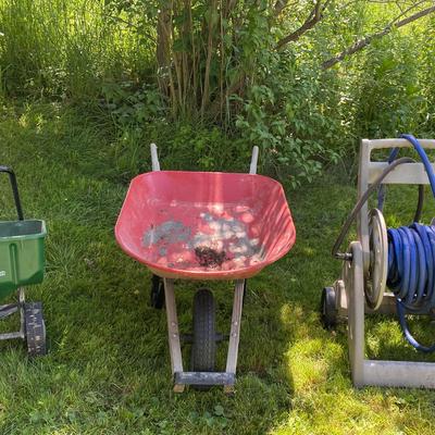 Wheel Barrel,  Spreader & Mobile Hose 