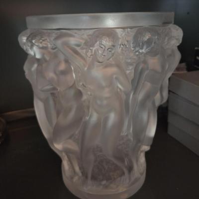 Large Lalique Bacchantes vase