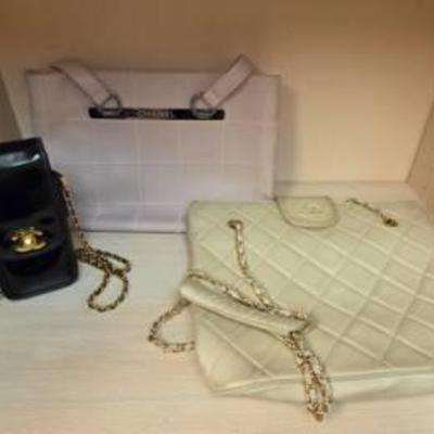 Several Chanel purses