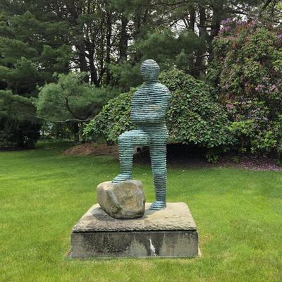 Sale Photo Thumbnail #1: A very large and impressive bronze sculpture by well known sculptor-
BOAZ VAADIA. (1951-2017)
TITLED- "DANIYELL". Limited Edition
