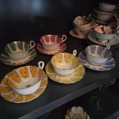 Bone china cups and saucers