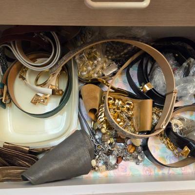 Many belts etc