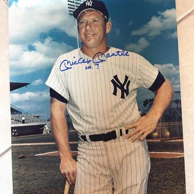 Autographed Mickey Mantle Poster