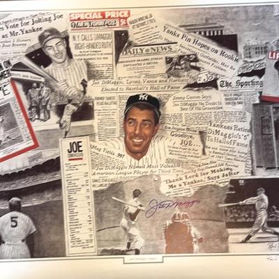 Joe Dimaggio Autographed Poster