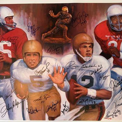Heisman Winners Autographed Poster 