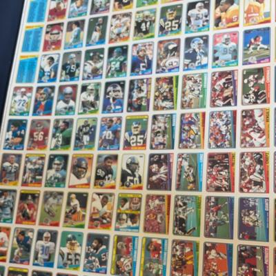 Three Sheets Of Uncut Football Cards 