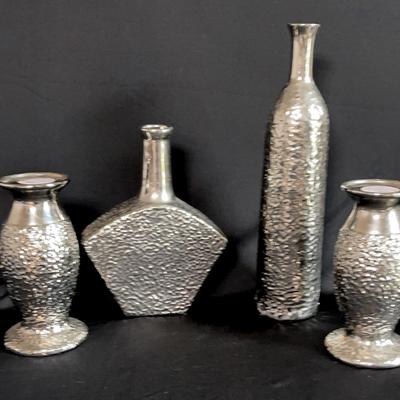 Glass Vases And Candleholder 