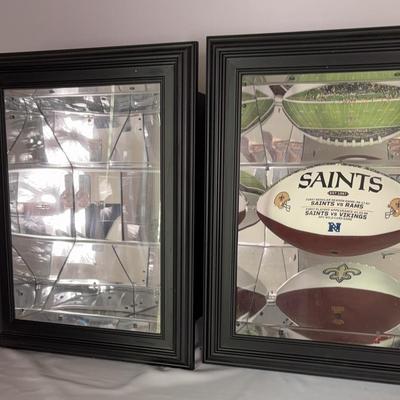 Football Display Cases with Mirror II (2)